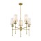 Z-Lite Emily 5 Light Chandelier, Rubbed Brass & Off White 3033-5RB - alternate 4